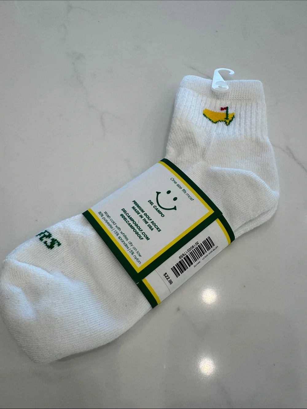 Masters Tournament Del CampoAzalea White Ankle Socks